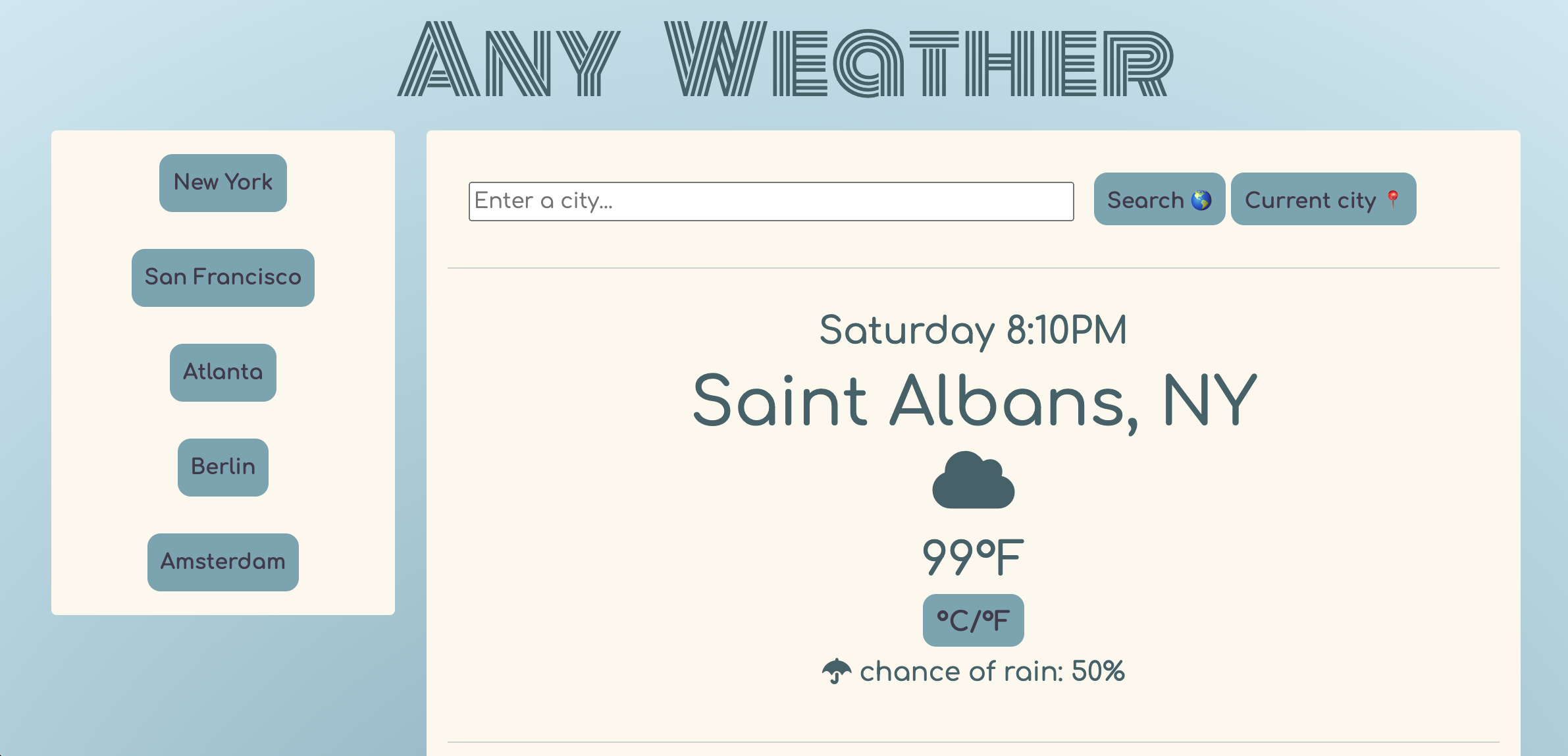 weather app preview